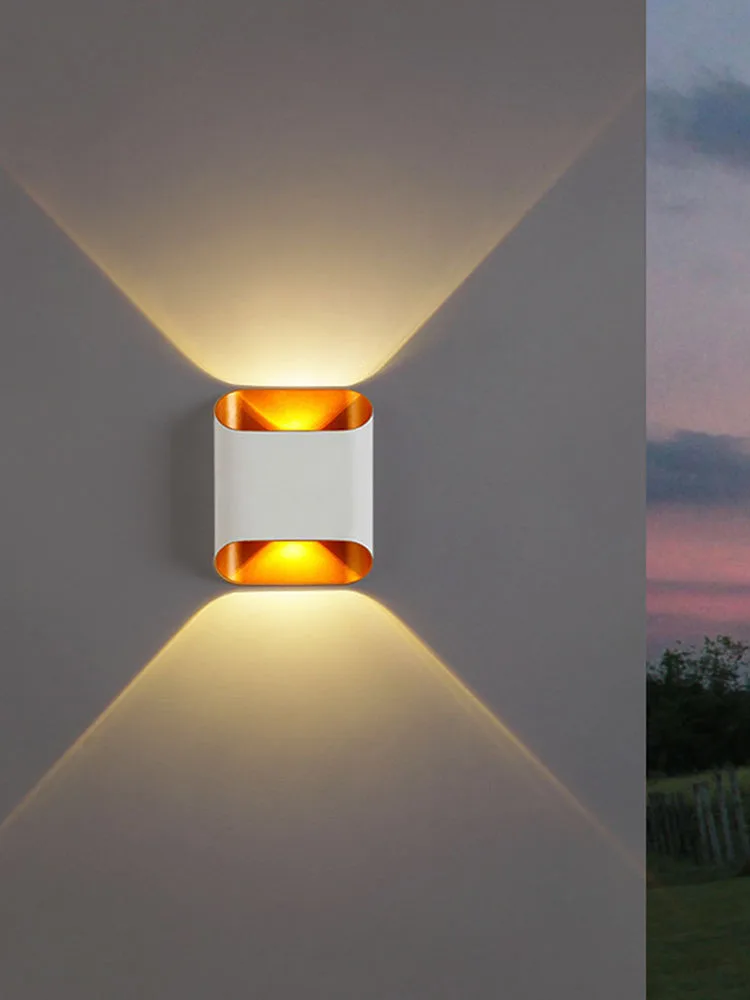 

Простой настенный светильник с двусторонним освещением, IP65, водонепроницаемый, с защитой от ржавчины, COB, для входной двери, двора, террасы