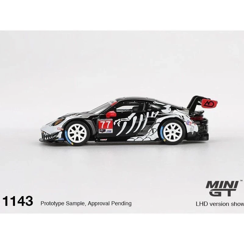 Em estoque MINI GT 1:64 Porsche 911 GT3 R # 77 GTD PRO AO Racing