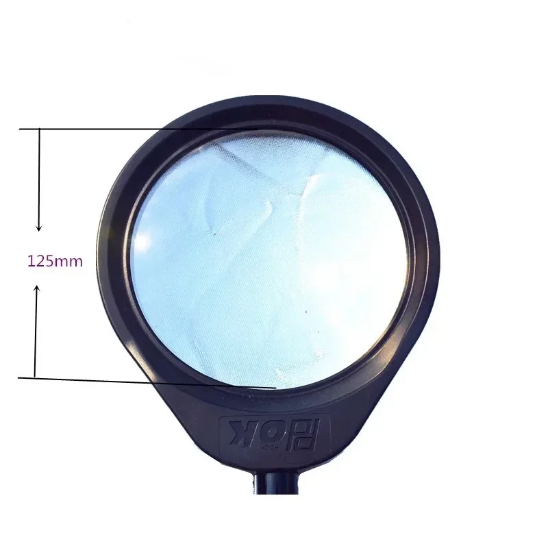 Adattatore 100-240V HD 8X 125mm Lenti d'ingrandimento per saldatura a mano con luci a LED Morsetto per saldatura Lente d'ingrandimento per schermo del telefono