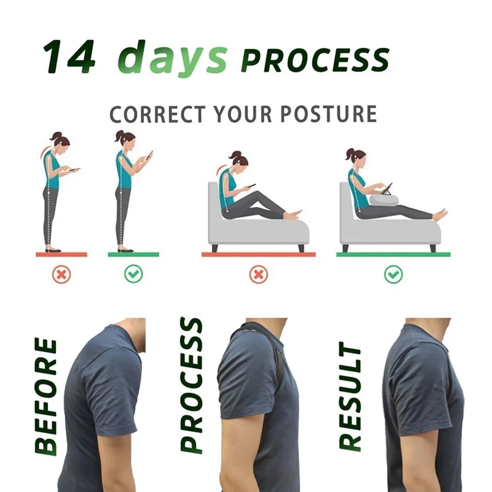 1PCS Back Posture Corrector Belt Adjustable Clavicle Spine Back Shoulder Lumbar Posture Correction for Women Men,Orthopedic Belt