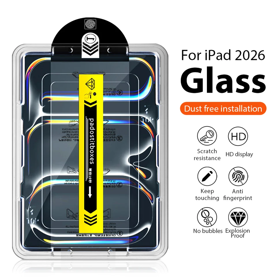 Protector de Pantalla de Cristal Templado para iPad Pro 13 11 M5 M4 12.9 A16 10 9 10ª 9ª Generación Air 5 4 3 M3 M2 Mini 7 6 Accesorios