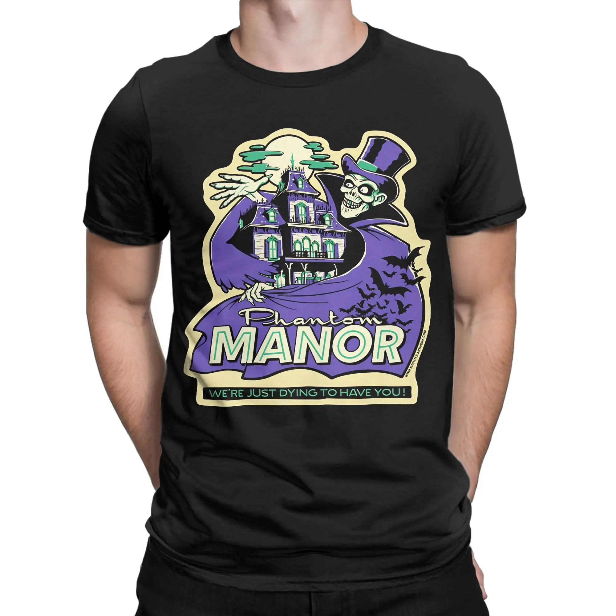 Casual T Shirt Summer Phantom Manor purple Trendy Cool T-Shirts  Cotton Tee Shirt for Man Y2K Basic Plus Size Short Sleeve Tops