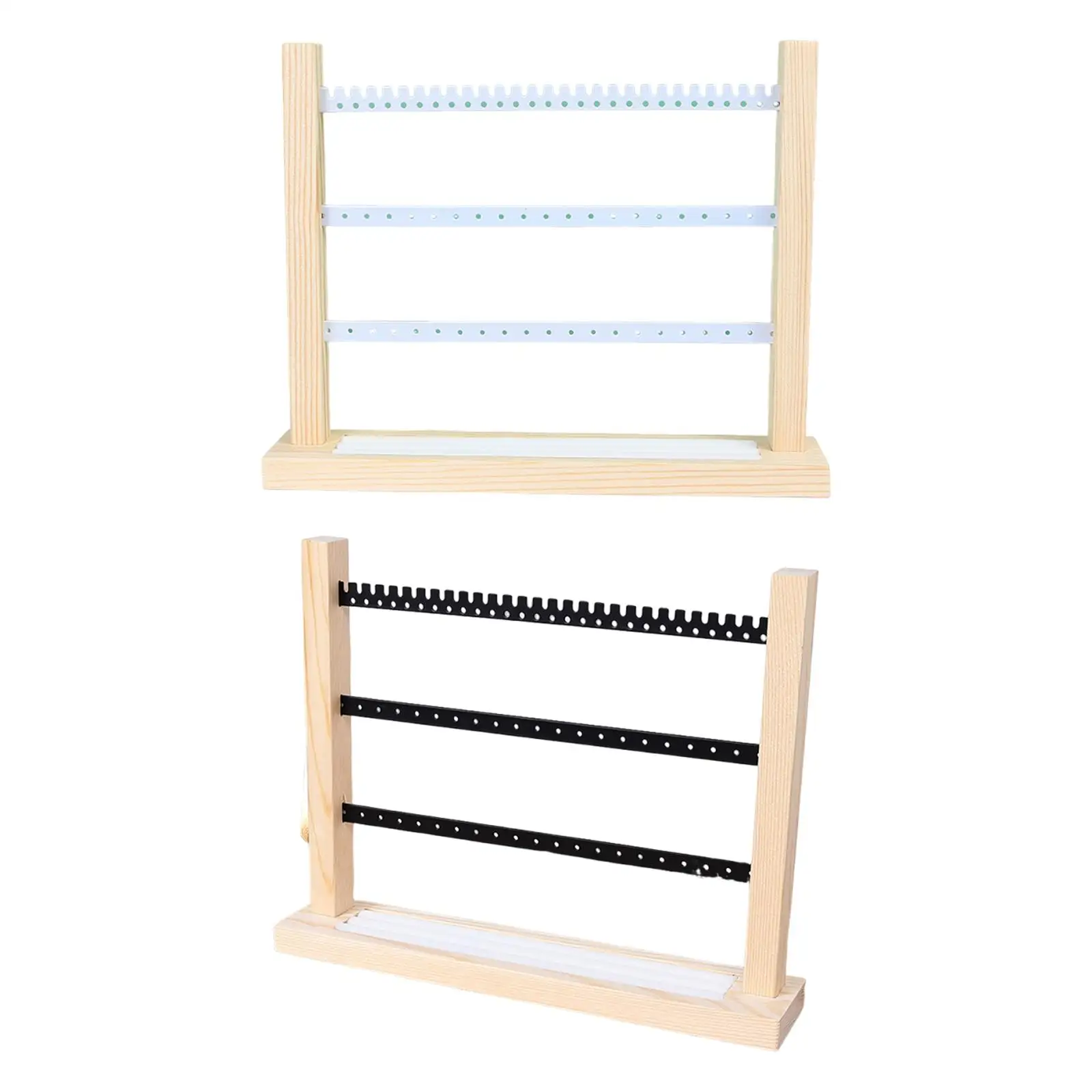 

Earring Display Stand Multifunction Wood Crafting Earring Holder Hanging Storage Rack