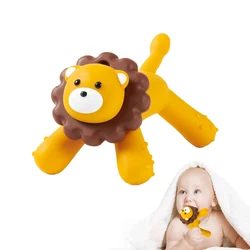 1PC Lion Baby Teether Toy, Baby Silicone Teething Toy for Infant Toddles 0-6 Month, BPA-Free Baby Teething Toys for Shower Gifts