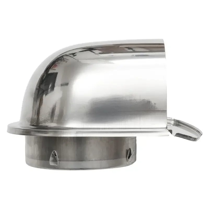 غطاء فتحة تهوية حائط على شكل حرف U من الفولاذ المقاوم للصدأ شديد التحمل - مقاوم للحرارة ومضاد للفئران والصدأ 100 مم وشبكة قابلة للتنفس 150 مم #2