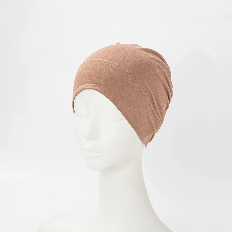 Customized Modest Inner Hijab High Quality Elastic Modal Underscarf Dubai Muslim Inner Caps