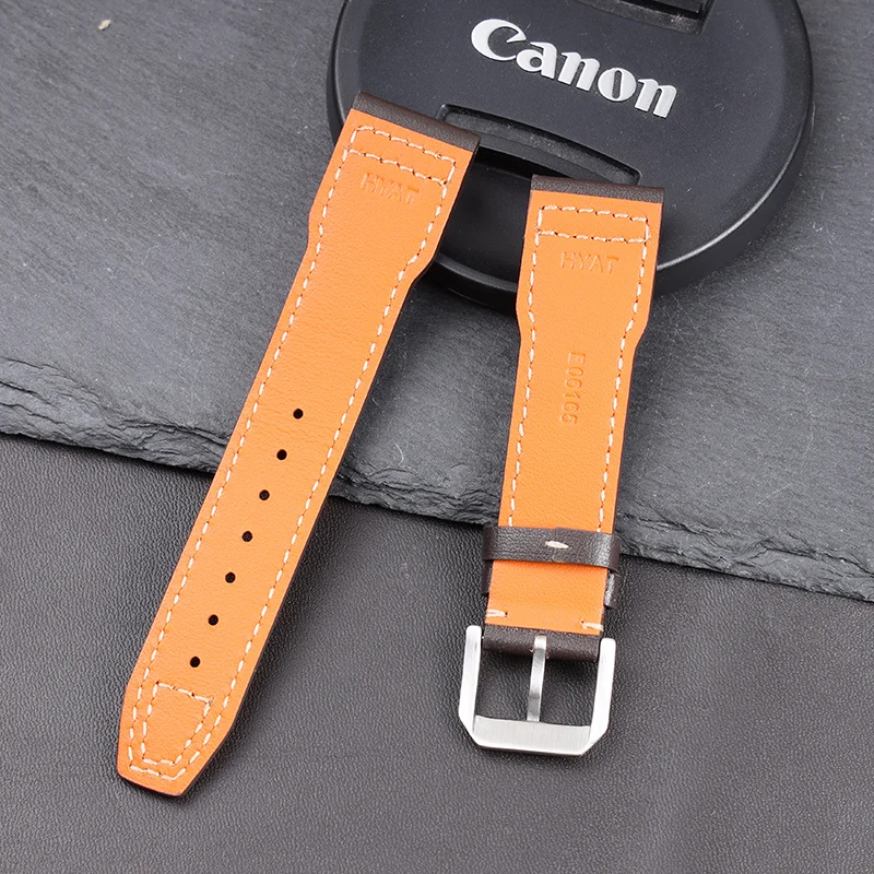 Genuine Leather Watch Strap 20mm 21mm 22mm for IWC Pilot Portugieser Portofino Watchband Cowhide Belt Bracelet Watch Accessories