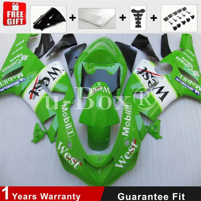 4Gifts New ABS Motorcycle Fairings Kit Fit For KAWASAKI ZX6R 636 2005 2006 05 06 Bodywork Set Custom Green West