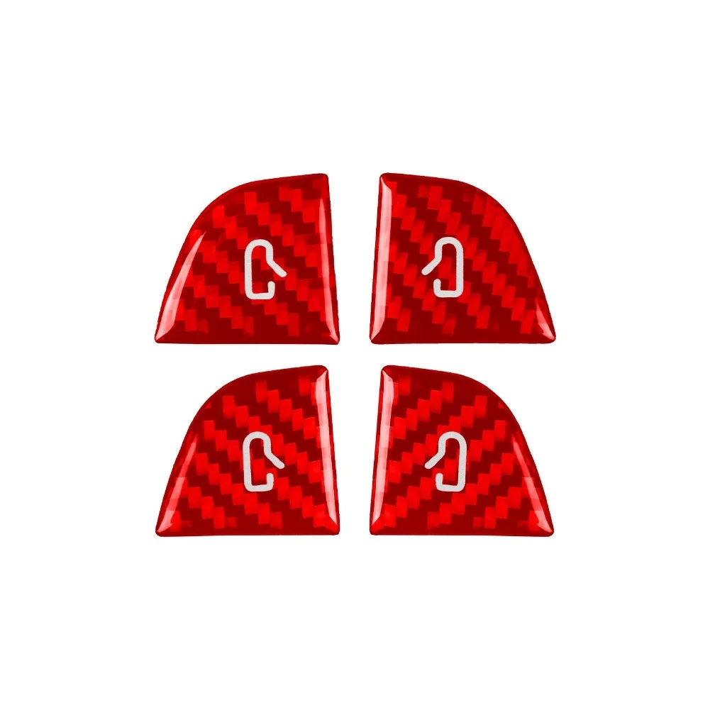 4PCS Window Switch Decorating Part for Tesla Model for 3 Y 2024 2025 Carbon Fiber Style Upgrade Enhance Interior Appearance