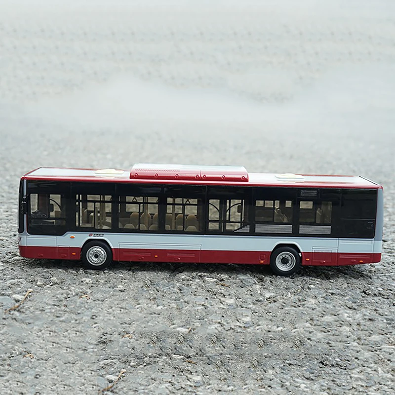 Pure electric bus model with light version 1:43 Foton bus bus Ouhui Beijing bus alloy