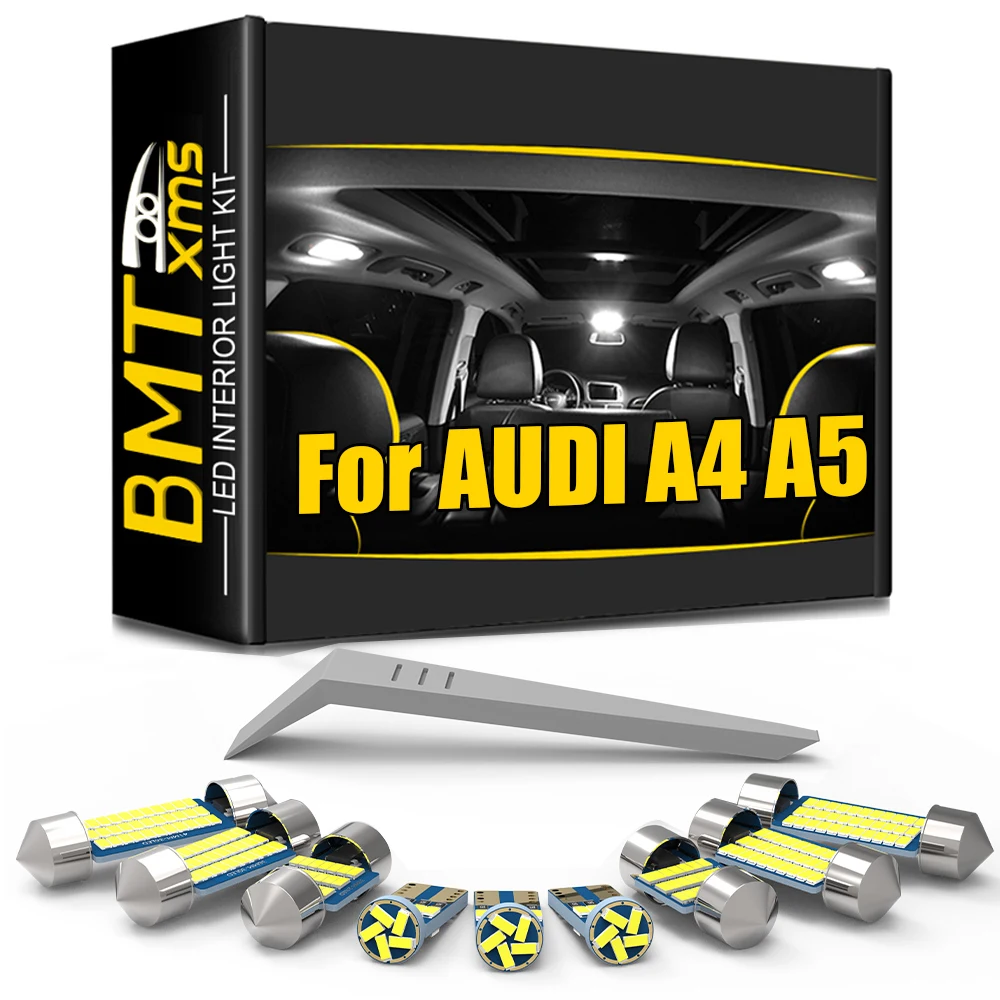 

BMTxms Error Free LED Interior Light Kit For Audi A4 S4 RS4 B5 B6 B7 B8 Sedan Avant A5 S5 RS5 8TA 8T3 1996-2017 Indoor Lamp Bulb
