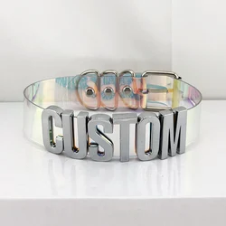 PVC Customized Choker Collar Sexy Women Personalized Big Letter Name Chocker Necklace Cosplay Jewelry