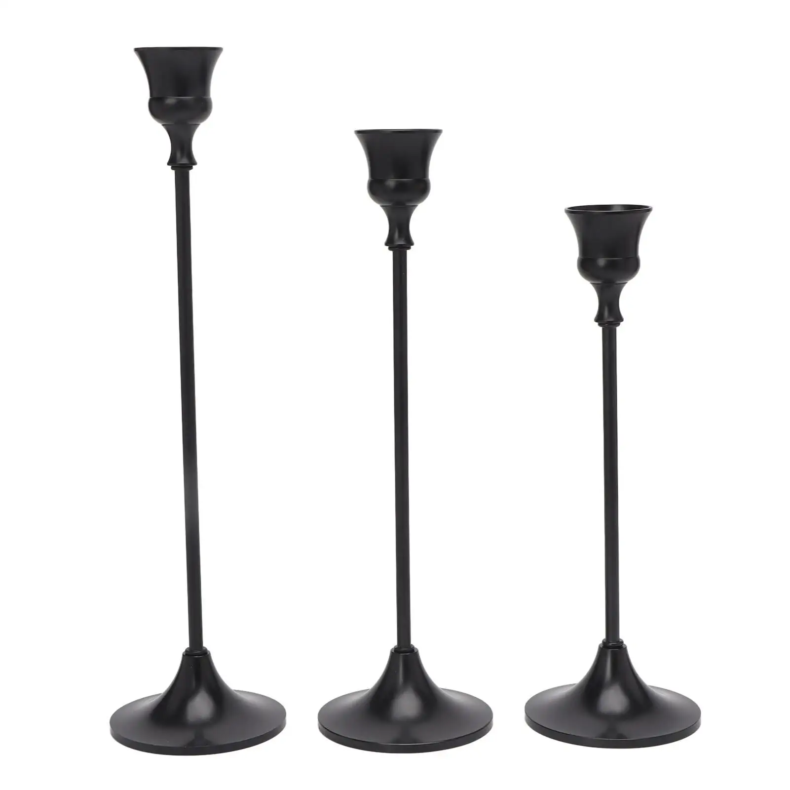 

Элегантный черный металлический подсвечник, набор для украшения стола, домашний декор, центральная часть, уютное окружающее освещение