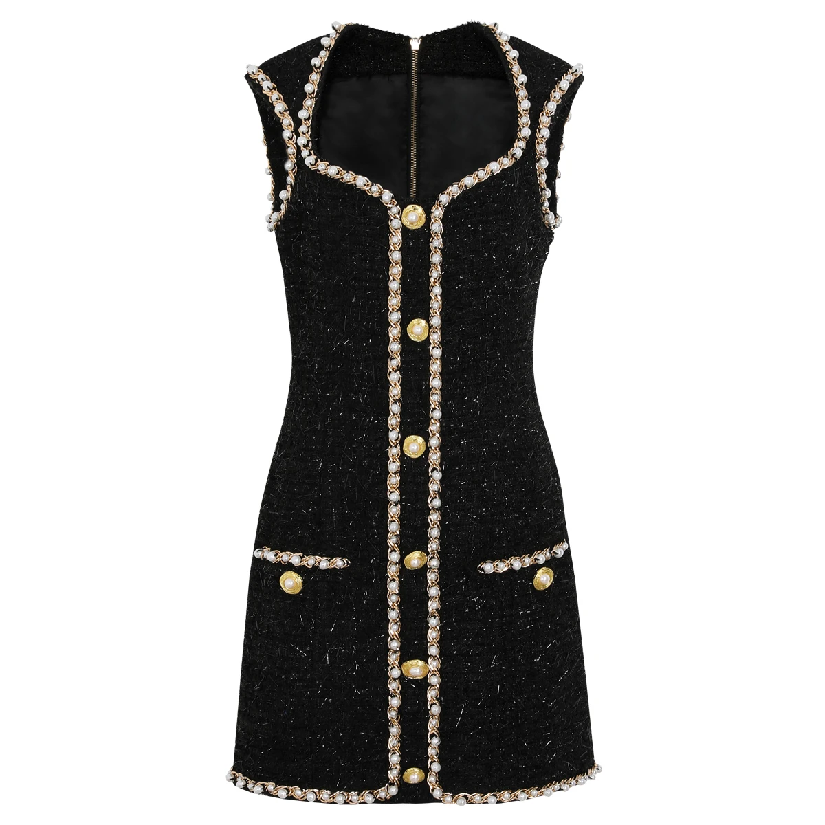 

2602 Spring And Summer New Style Charming Style Fashionable Commuting Vest Short Skirt Vintage Sleeveless Light Luxury Dress