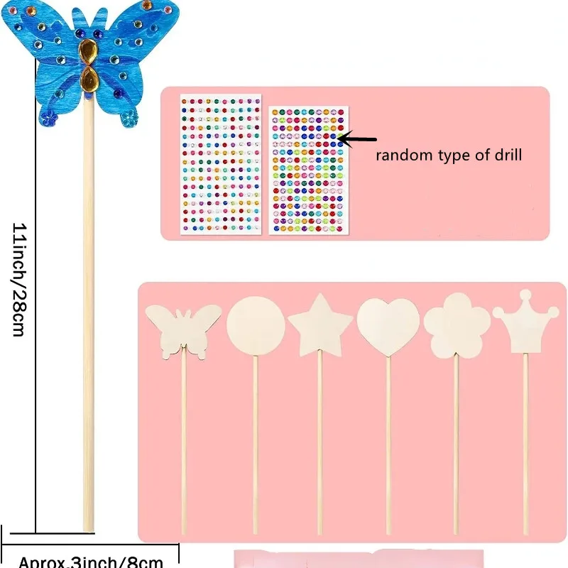 12 sztuk/paczka dzieci urodziny sprzyja drewniane bajki kij księżniczka motyw magiczne różdżki DIY rzemiosła imprezowe