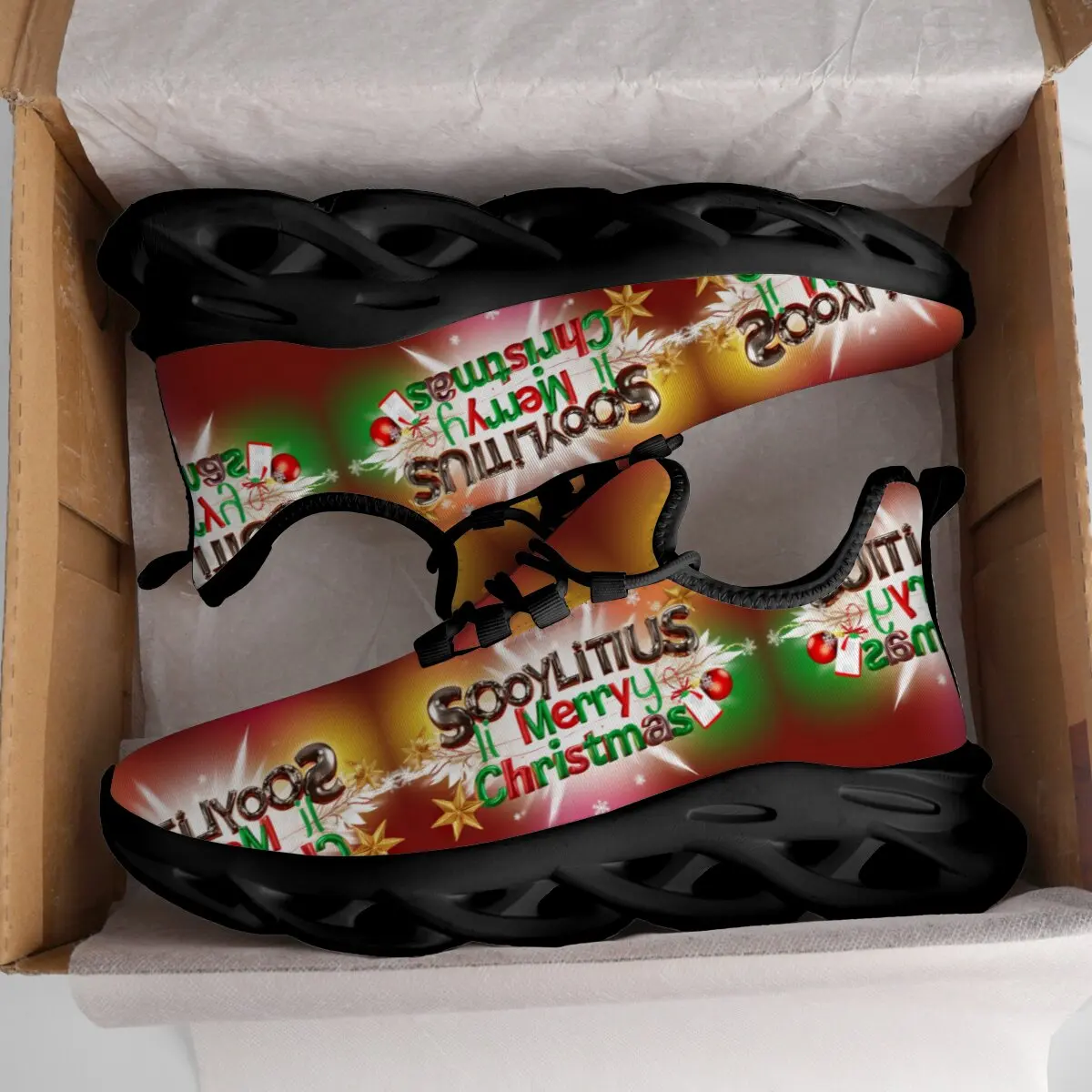 

Disney Mickey Mouse Pattern Cartoon Death God Halloween Santa Claus Design Flat Lace-up Soft Sole Breathable Casual Sports Shoes