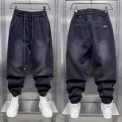 Men's Harem Jeans Japanese Harajuku Luxury Brand Baggy Hip Hop Streetwear Black Korean Street Trousers y2k fashion Denim Pants