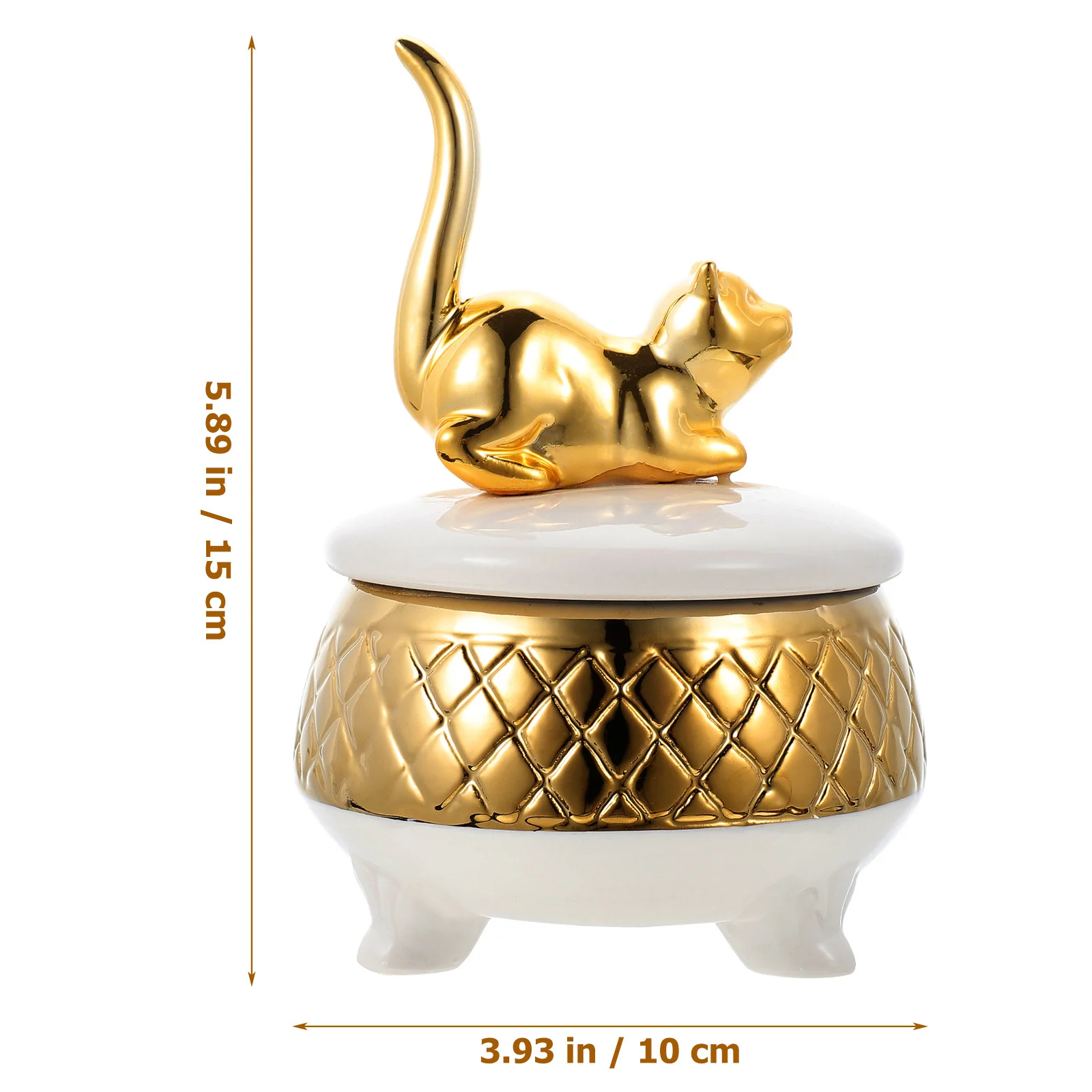 Ceramic Jewelry Box Removable Lid Jewelry Organizer Decorative Charm Holder for Home Bedroom Bathroom