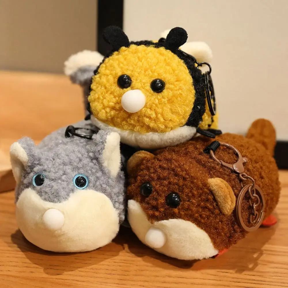 

PP Cotton Spit Bubble Bee Plush Dolls Soft Plushies Doll Press Squeeze Doll Pendant Ins Cartoon Animal Crocodile Plush Keychains