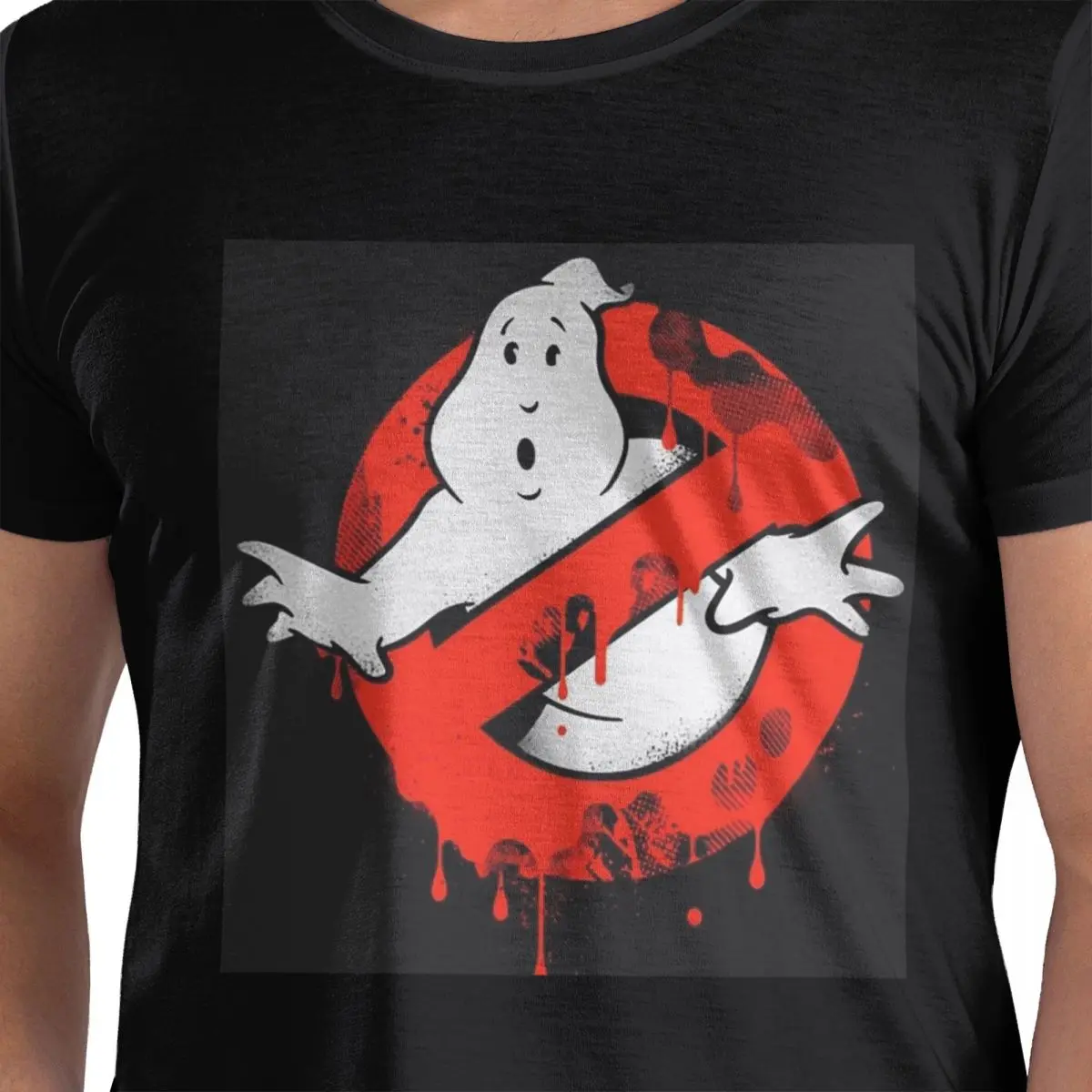 

Футболка из 100% хлопка с логотипом The GhostBusters, мужские модные футболки, мужские футболки с круглым вырезом и коротким рукавом, S-6XL