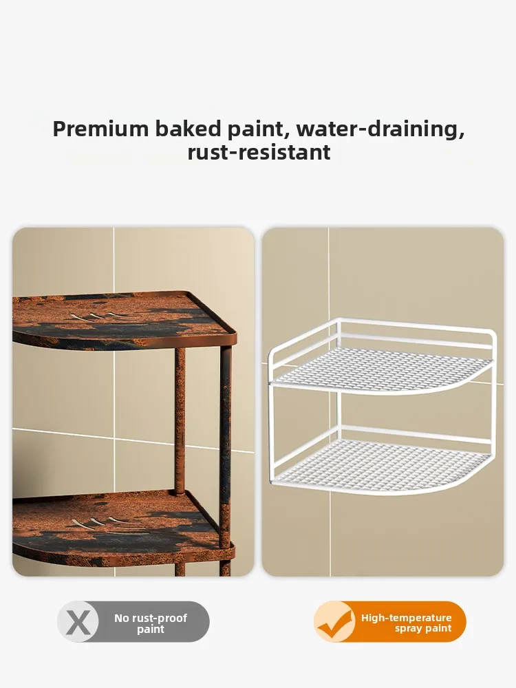 cuisine-salle-de-bain-e-rangement-ra-pot-support-mural-panier-d'angle-materiau-en-fer-aucun-percage-requis-organisateur