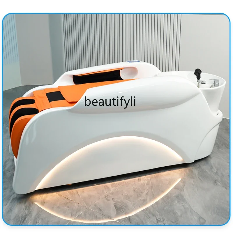 

Luxury Ceramic Basin Massage Chair Head Therapy Shampoo Chair Multifunctional Facial Bed Beauty Salon