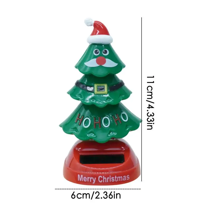 Christmas Solar Powered Dancing Toy Solar Dancing Toy Christmas Tree Novelty Car Shaking Head Dancer Doll For Desk And Dashboard