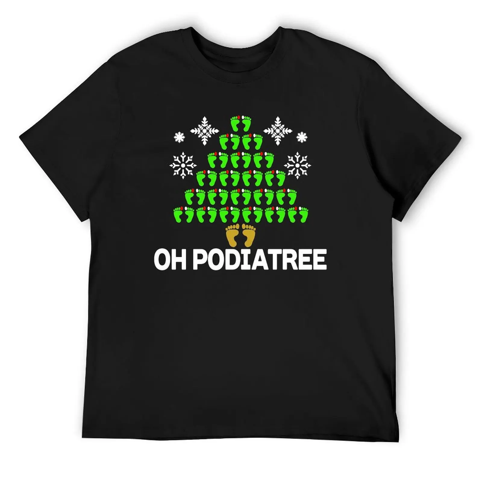 Oh Podiatree Podiatrist Foot Christmas Tree T-Shirt anime tshirt summer clothes anime clothes Men's t-shirt