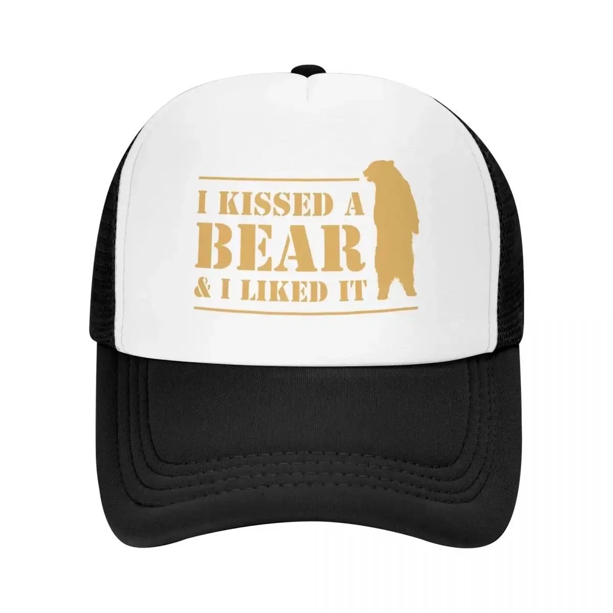 I Kissed A Bear And I Liked It Cool Graphic Baseball Cap Rugby beach hat Women Men's