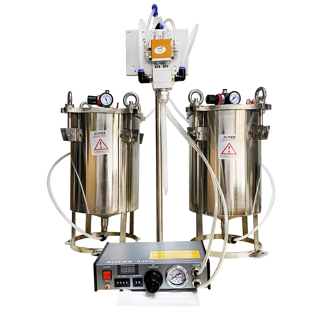 

BY-36AB Semi-automatic Dispensing Machine Double Liquid Dispensing Machine 1L Stainless Steel Pressure Barrel