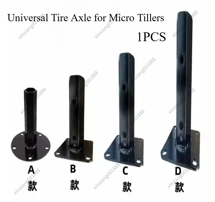 For Mini Tiller Parts Walking Wheel Solid Tire Hex Shaft for Soil Loosener