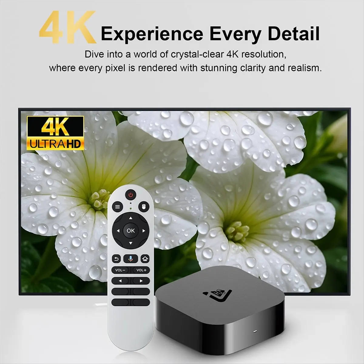 B21B Smart TV Player C7 Bluetooth Language Remote Control HD 4K Portable Home TV Set Top Box WiFi 6 US Plug