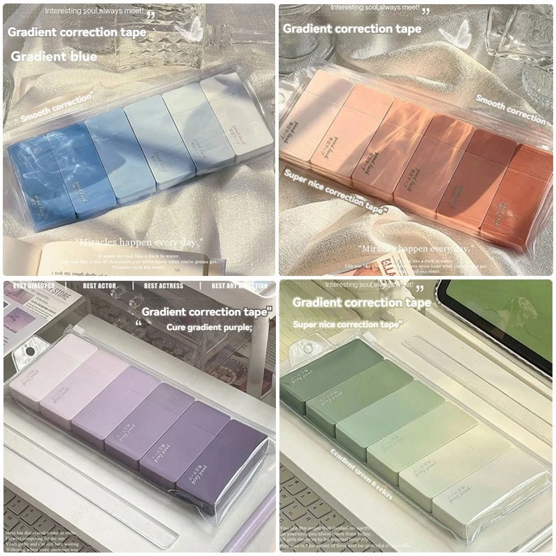 1 Set/6 Piece Cute Kawaii Macaron Correction Tape Altered Tools School Office Corrector Stationery Kids Sweet  back to school