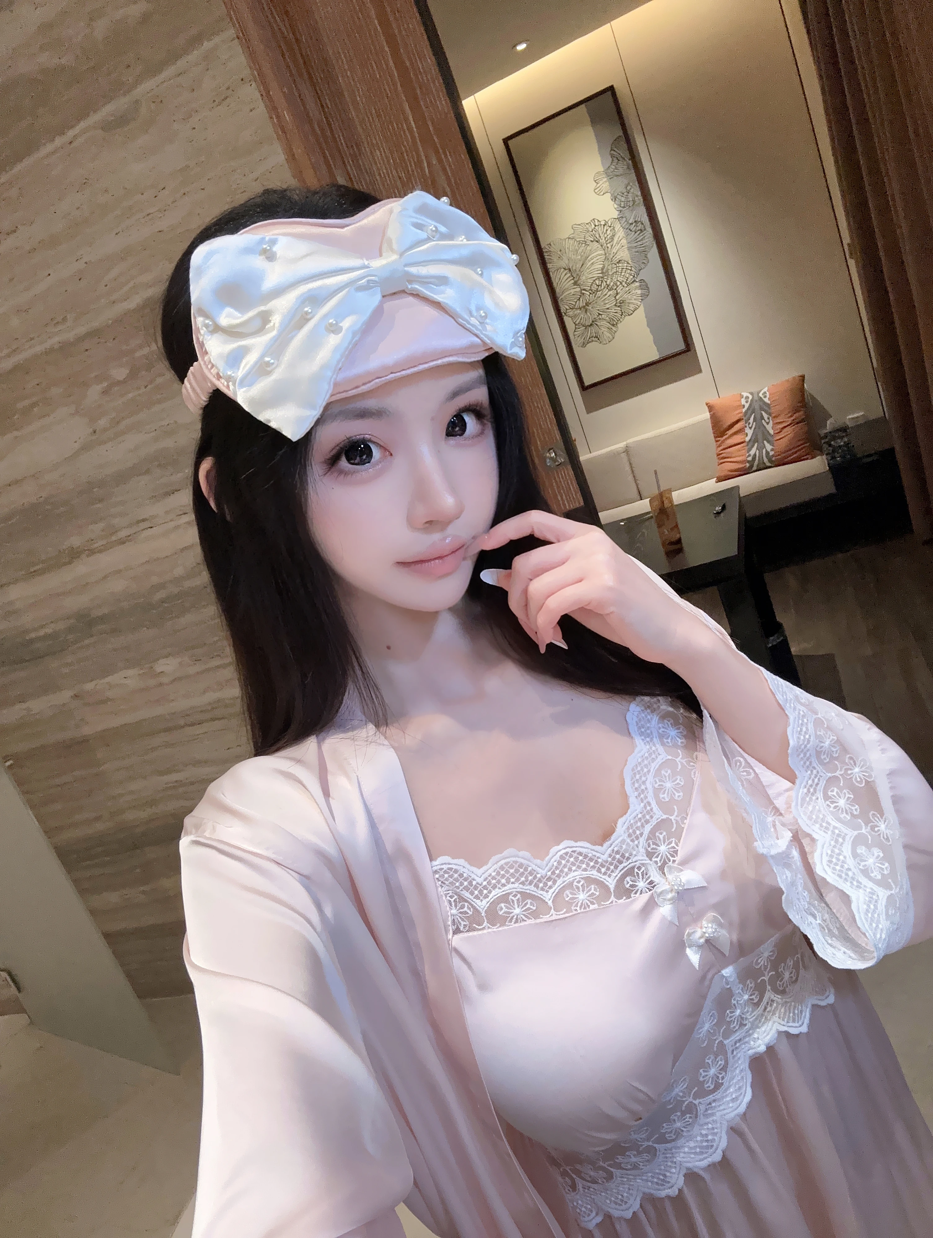 eva-pure-desire-lace-patchwork-silk-satin-chemise-nightgown-set-women's-sexy-lightweight-luxury-robe-v-neck-strap-sleepwear
