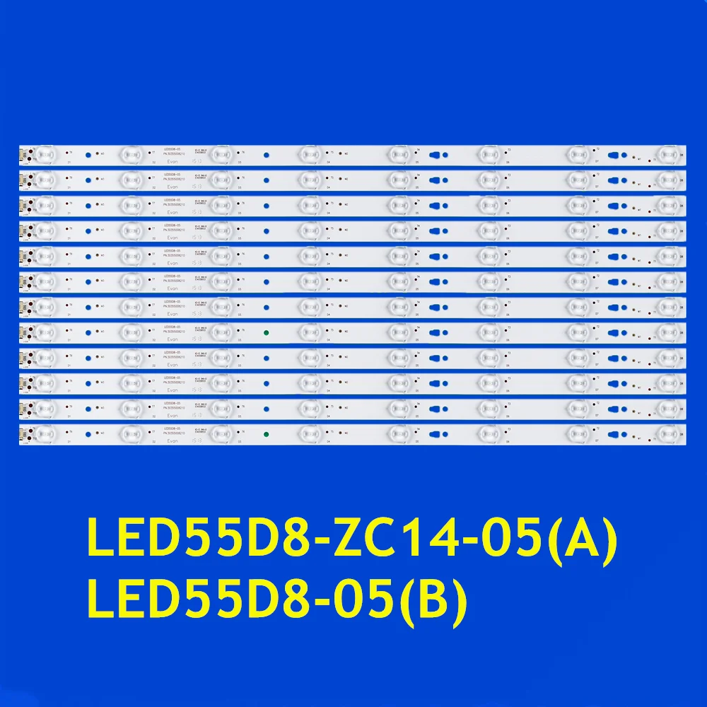 Striscia LED per 55A5 LD55U3300 LE55A910 LE55M35 LE55M600 LE55G3000 LH55U3200 LT-55A73 LT-55E73 KALED55XXXYA LED55D8-ZC14-05(A)