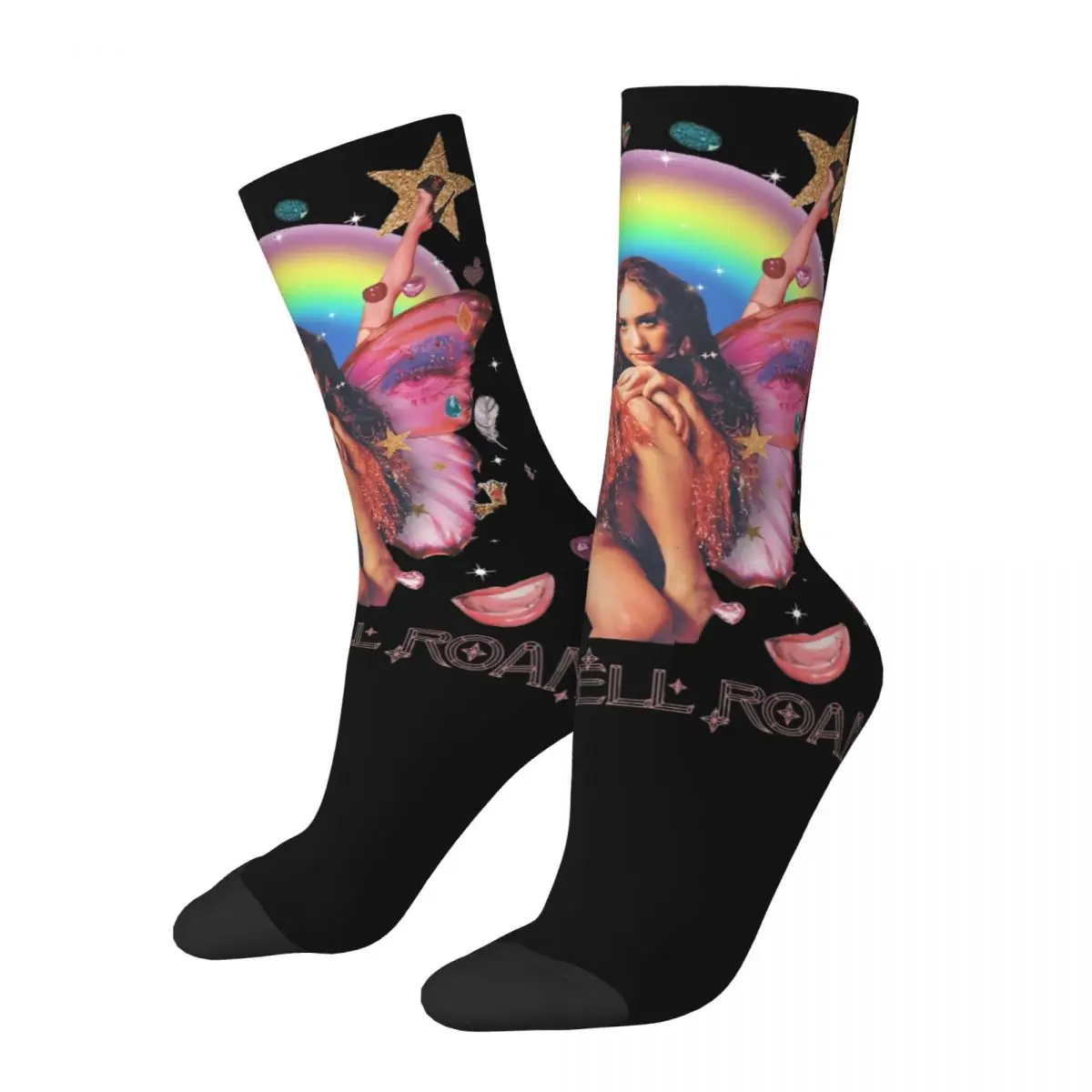 Retro Chappell Roan Chappell Fairy Basketball Socks Polyester Crew Socks for Women Men Breathable