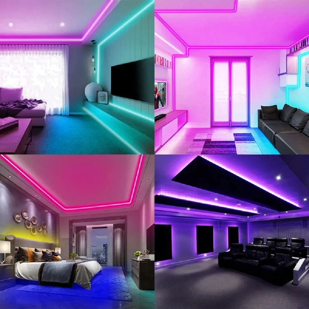 Imagem -06 - Rgb Led Strip Lights para Decoração de Casa 5050 Bluetooth App ir Controle Remoto Usb 1m 2m 3m 4m 5m 10m 15m 20m Luminoso para o Festival