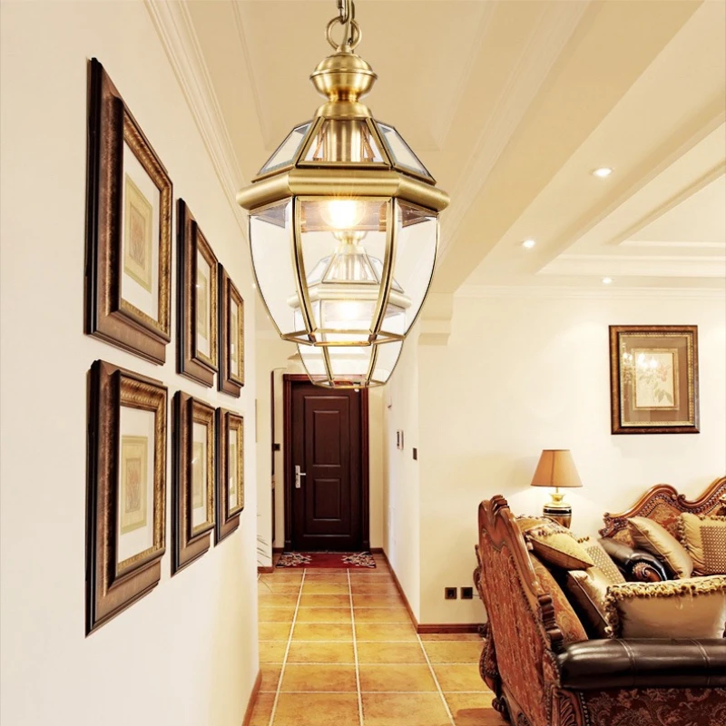 European Luxury Copper Pendant Lights Contemporary High End Illumination Hanging Lamps Living Room