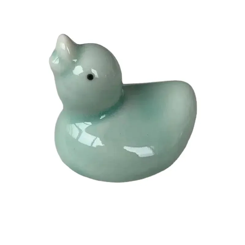 1pc Funny Duck Ceramic Crafts Chopstick Shelf Resturant Household Chopstick Rack Spoon Rest Pillow Stand Kitchen Tableware