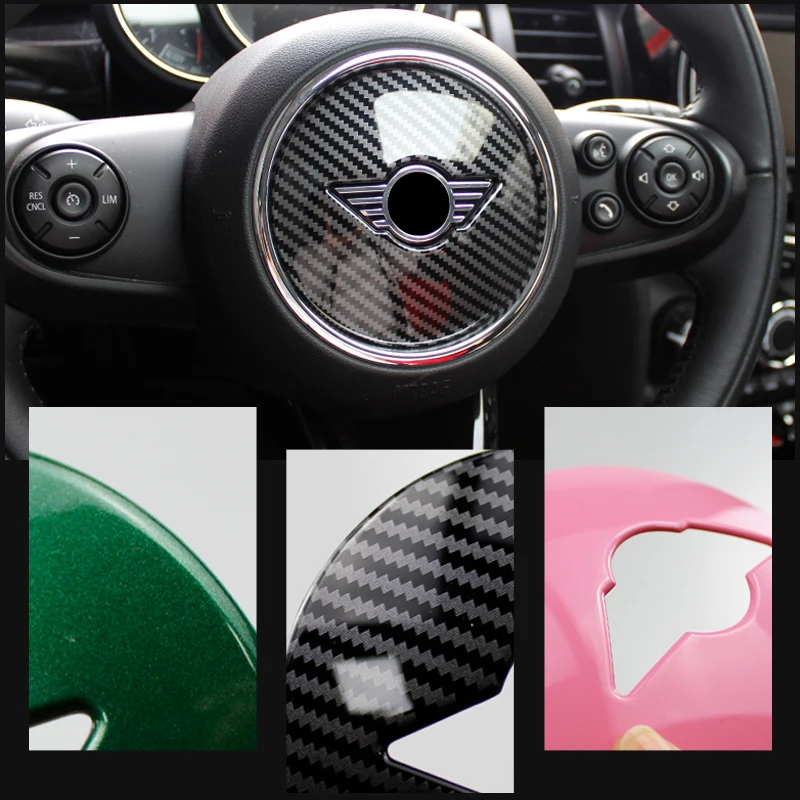 Car Steering Wheel Decorative Cover Center Modification Sticker For BMW MINI COOPER JCW F54 F55 F56 F57 F60 Interior Accessories