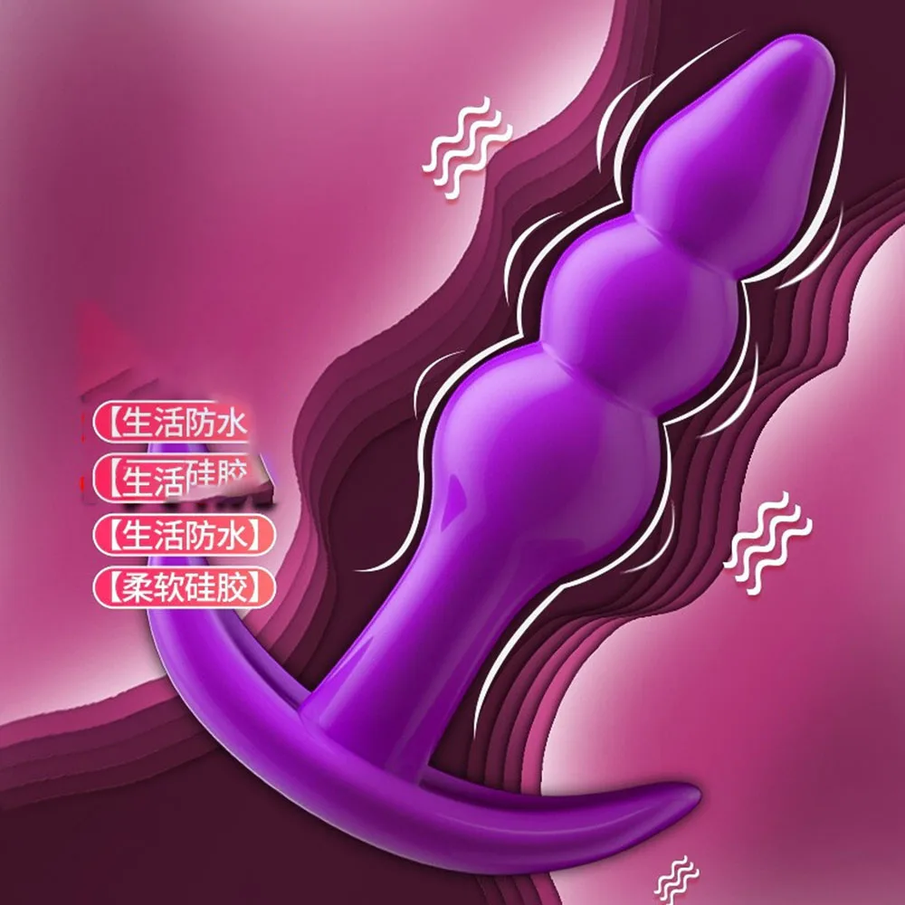 Consolador Anal de silicona para hombres y mujeres, tapón Anal grande, Juguetes sexuales con cuentas para el trasero, productos sexuales eróticos para el ano Gay