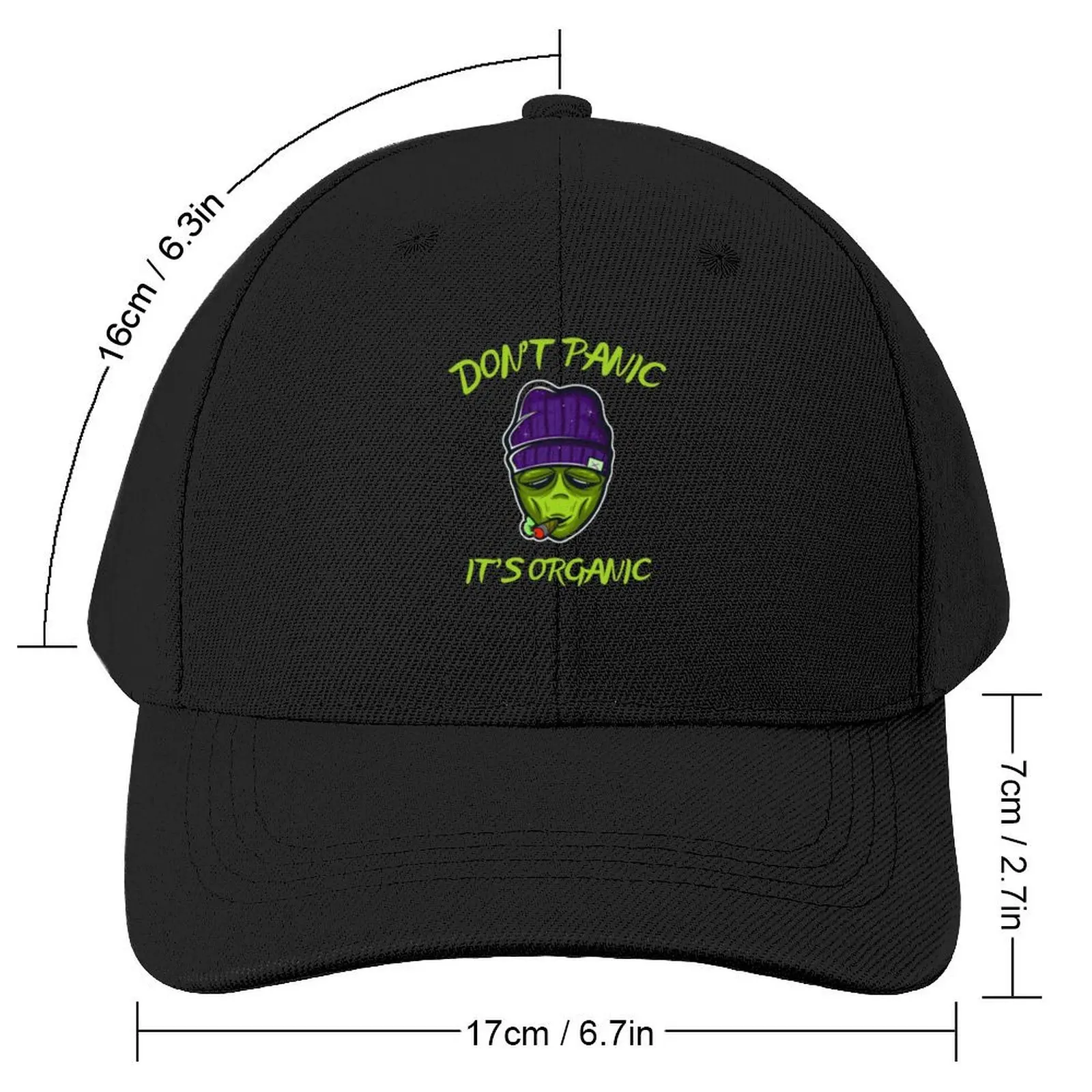 DONT PANIC WEED Cannatees Baseball Cap Golf Wear New Hat Women's Golf Clothing Men's