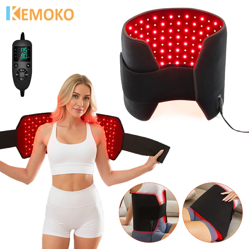 

250 LEDs Red Infrared Light Therapy Warming Pad Waist Massage For Body Back Knee Hands Feet Relief Portable 660nm 850nm Heat Pad