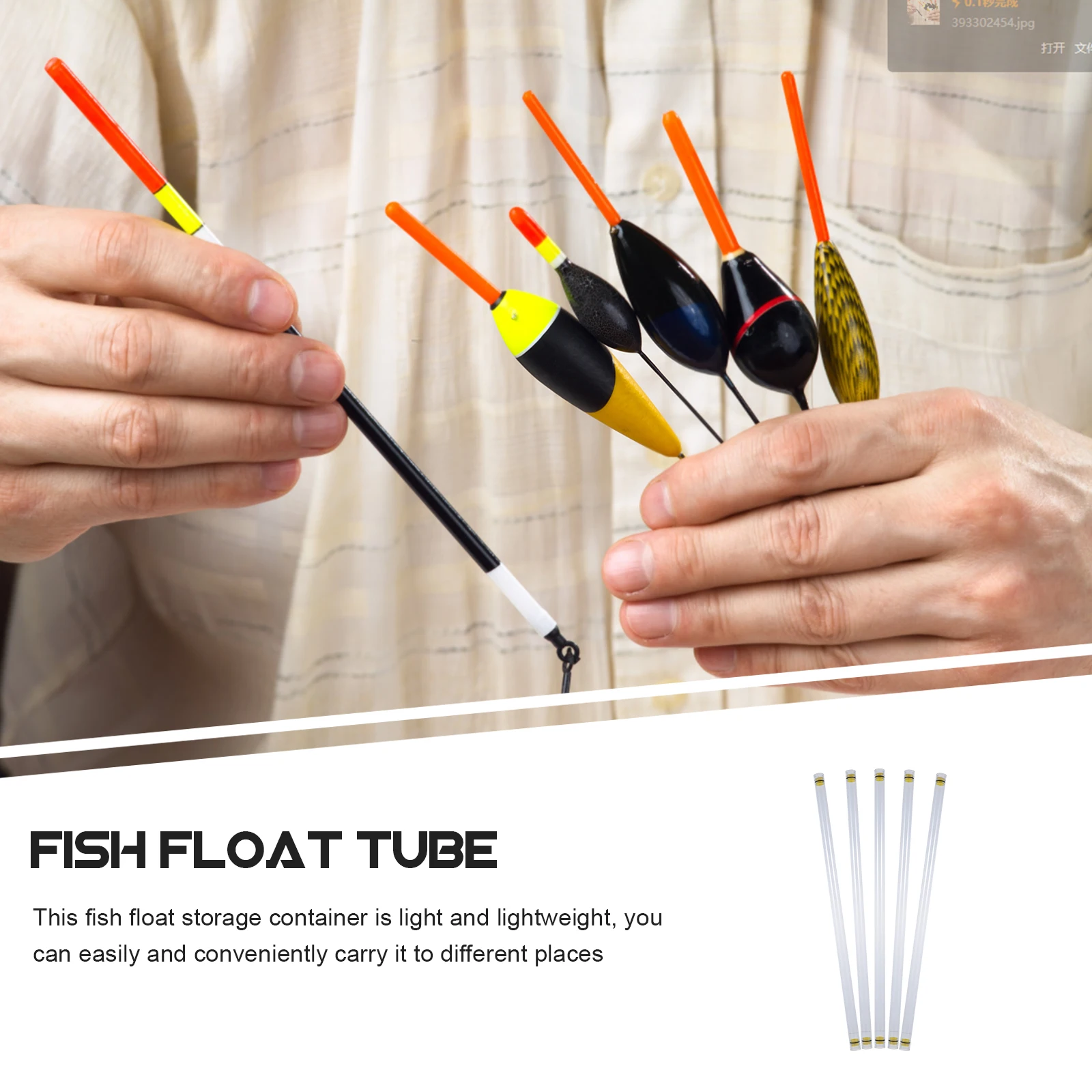 5 Pcs Fishing Gear Buoy Tube Accessories Bait Floats Holders Portable Tool Buoy Protection Storage Tube Buoy Pipe Fishing Tackle