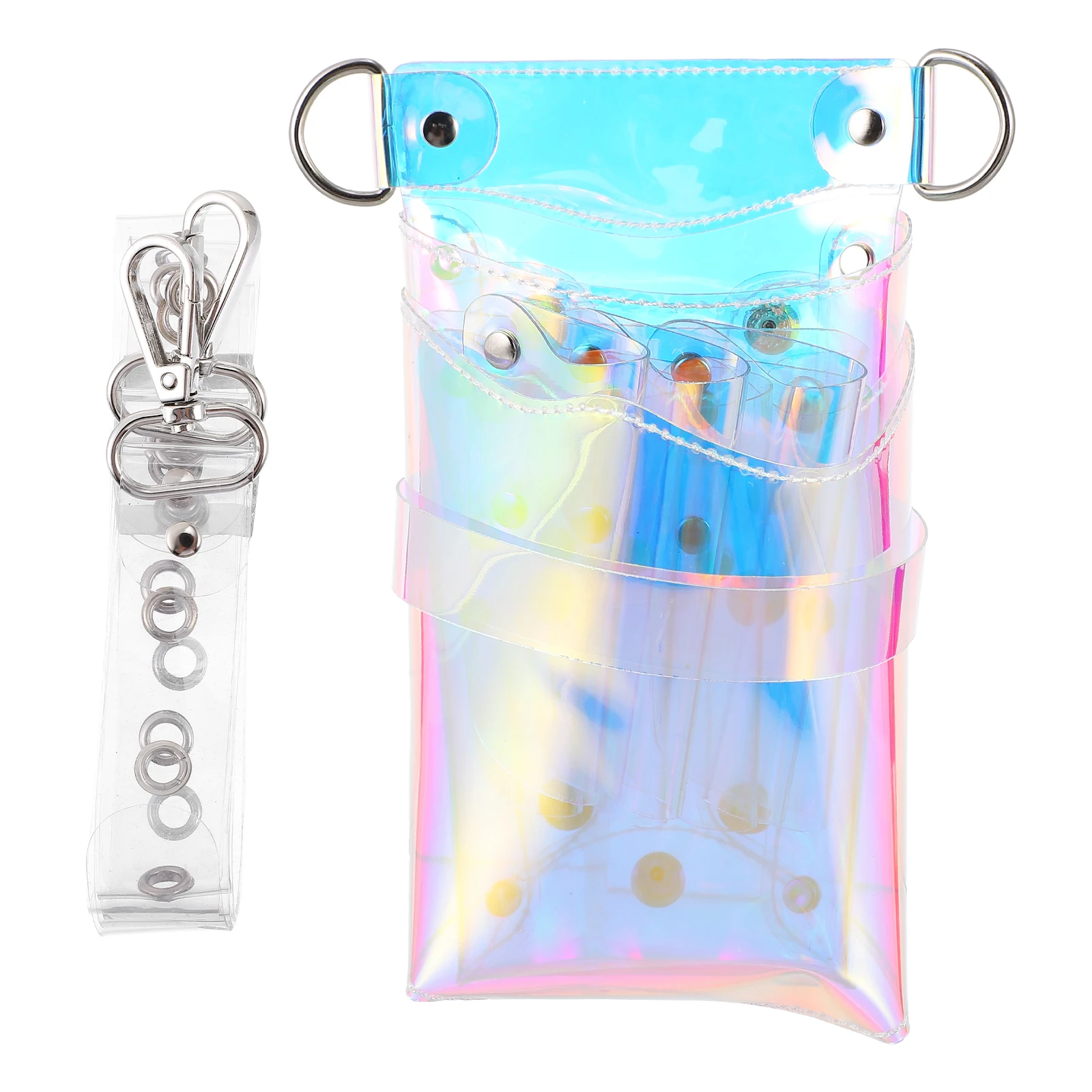 

TPU Hairdressing Tool Container Multifunctional Scissors Waist Bag Stylish Organizer Colorful Pouch Barber Accessory Storage