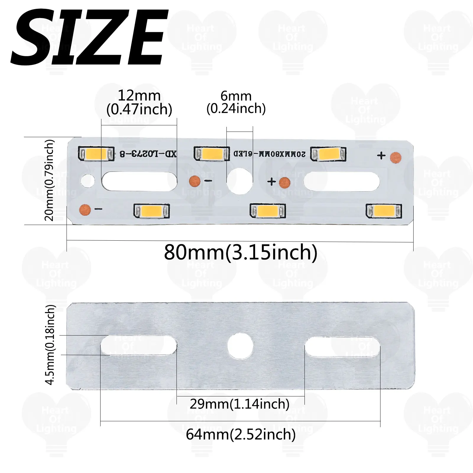 LED-Lampenperle aus Aluminium, SMD5730, 3 W, DC9–9,6 V, 250 mA, LED-Warmlicht und kaltweißes Licht, geeignet für Taschenlampen, Strahler, Paneele – Detail 5