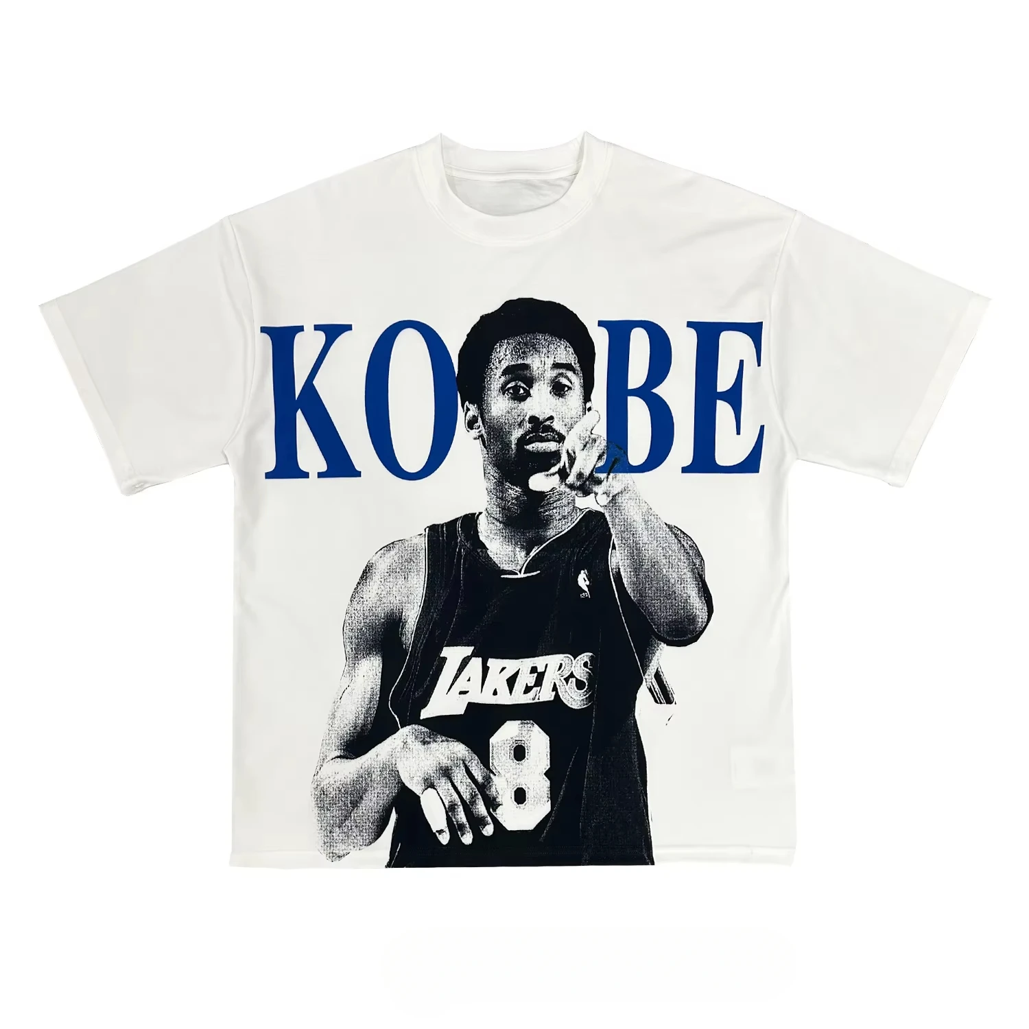 

Retro Trend Portrait Basketball Star Hip Hop Streetwear Men T Shirts Cotton Tee Oversized Casual Y2K Women Trendy Top Breathable