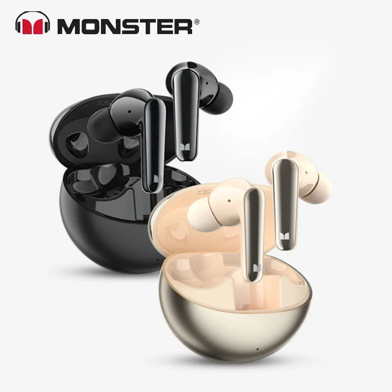 MONSTER Earphones Bluetooth N-LITE203 Wireless 5.3 Version Active Noise Reduction High Sound Quality E-sports Gaming Headphones