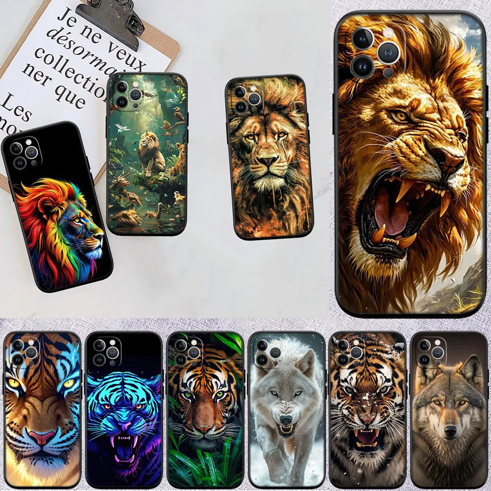 FM3 Animal Wolf Tiger lion Case for Samsung A11 A12 A13 A15 A52S A53 A55 A56 A70 A71 A72 A73 F06 F16 F56 S10 Plus S10e