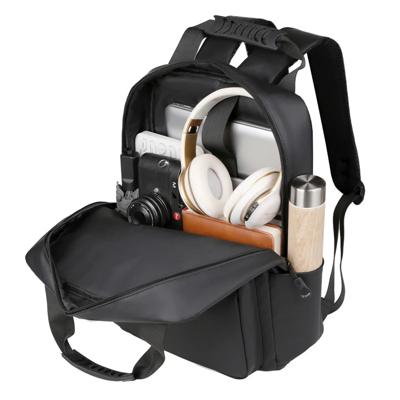 حقيبة كمبيوتر بسيطة حقيبة ظهر جديدة للرجال ذات جودة عالية وسعة كبيرة متعددة الوظائف حقيبة سفر كاجوال محمولة حقيبة ظهر خارجية #4